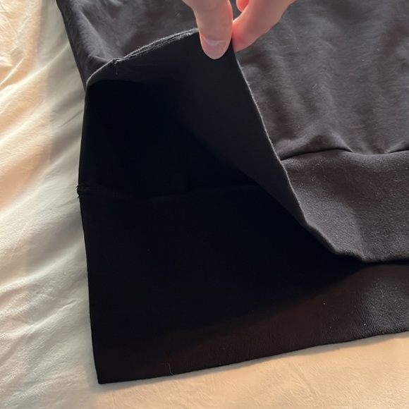 Athleta Retroterry V-Neck Sweatshirt Sleeveless Black - Picture 4 of 5